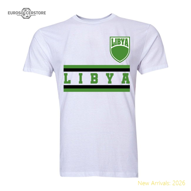 Libya Core Football Country T-Shirt (White)-Vantage Point Soccer