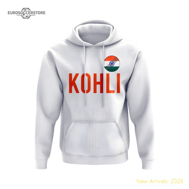 Virat Kholi India Name Hoody (White)-Vantage Point Soccer