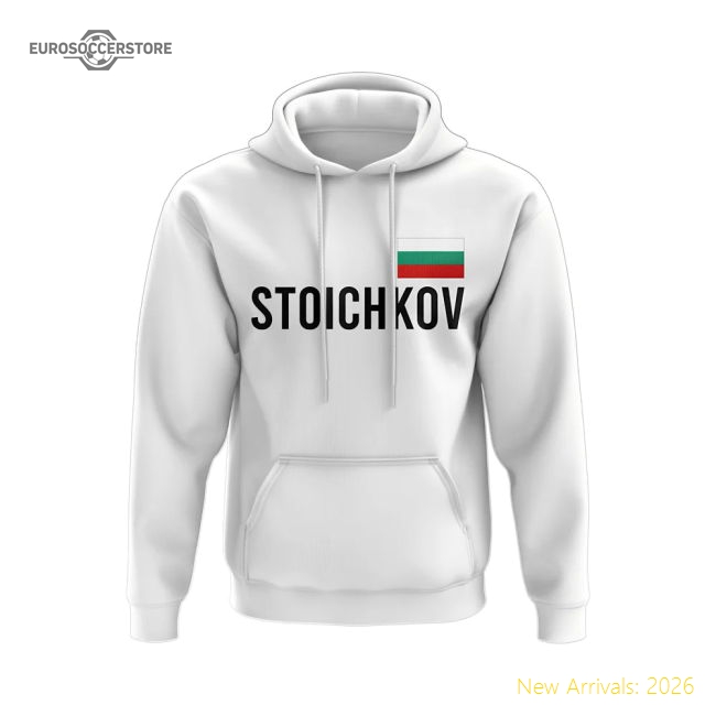 Hristo Stoichkov Bulgaria Name Hoody (White)-Vantage Point Soccer