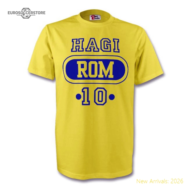 Gheorge Hagi Romania Rom T-shirt (yellow) - Kids-Vantage Point Soccer