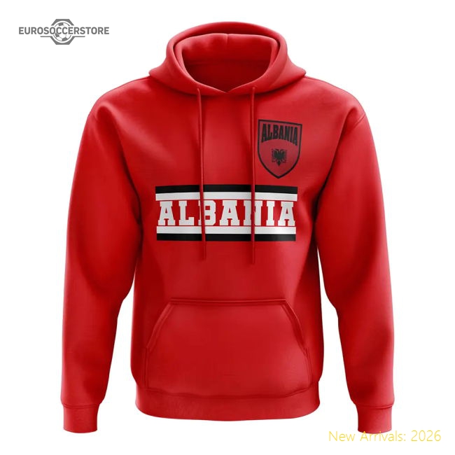 Albania Core Football Country Hoody (Red)-Vantage Point Soccer