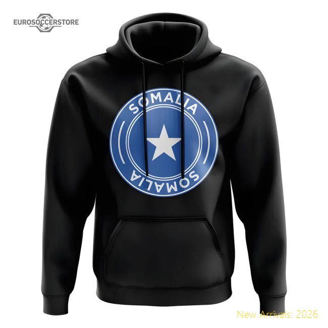 Somalia Football Badge Hoodie (Black)-Football Shirts Shop