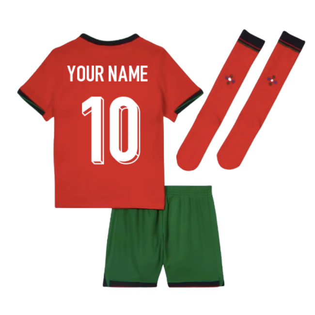 2024-2025 Portugal Home Mini Kit (Your Name)-Vantage Point Soccer
