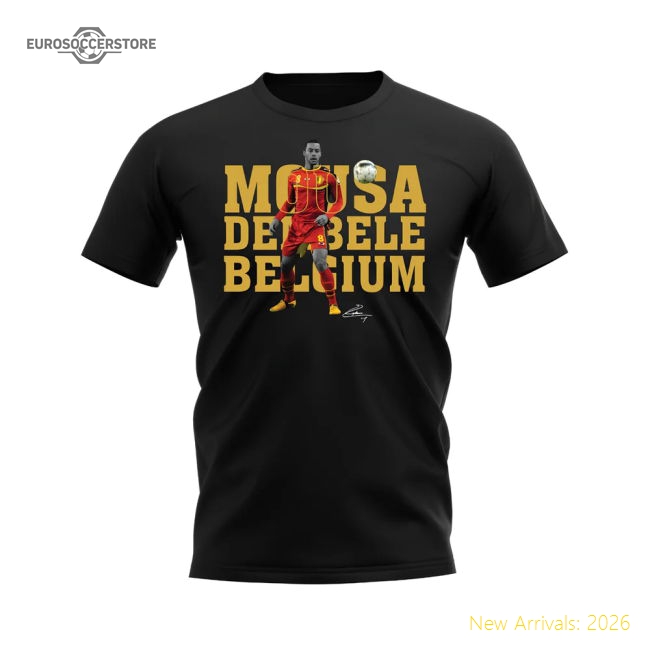 Mousa Dembele Belgium Player Tee (Black)-Vantage Point Soccer