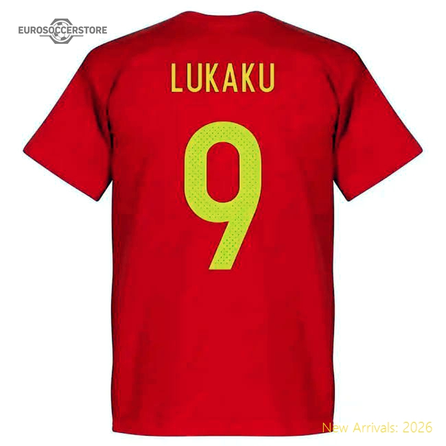 Belgium Romelu Lukaku Team T-Shirt - Red-Vantage Point Soccer