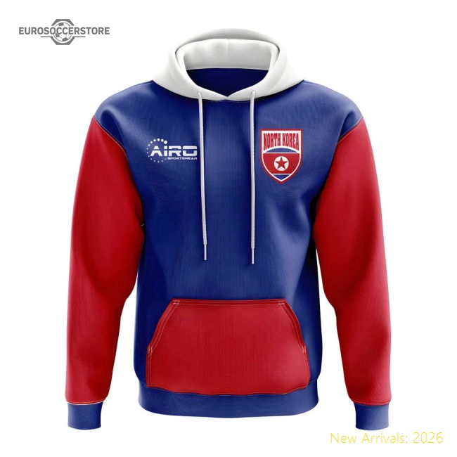North Korea Concept Country Football Hoody (Blue)-Vantage Point Soccer