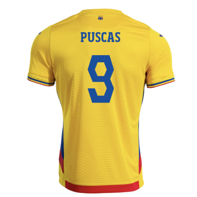 2025-2026 Romania Home Shirt (Puscas 9)-Vantage Point Soccer