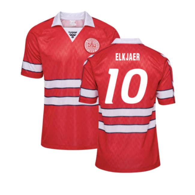 1988 Denmark Home Retro Shirt (Elkjaer 10)-Vantage Point Soccer