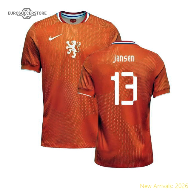 2025-2026 Netherlands Womens Team Shirt (Kids) (Jansen 13)-Vantage Point Soccer