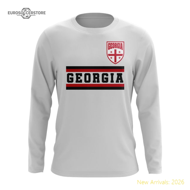 Georgia Core Football Country Long Sleeve T-Shirt (White)-Vantage Point Soccer