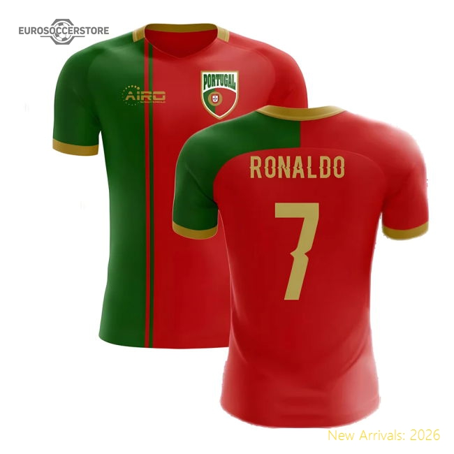 2025-2026 Portugal Flag Home Concept Football Shirt (Ronaldo 7)-Vantage Point Soccer