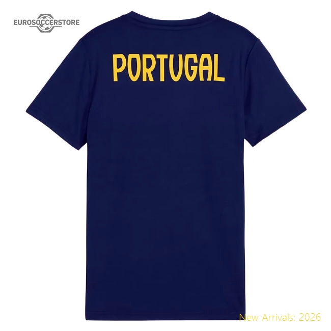 2025-2026 Portugal Casuals Tee (Persian Blue) - Kids-Vantage Point Soccer