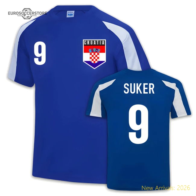 Croatia Sports Jersey Training (Davor Suker 9)-Vantage Point Soccer