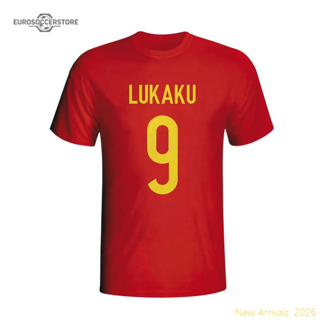 Romelu Lukaku Belgium Hero T-shirt (red)-Vantage Point Soccer