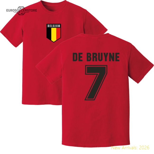 De Bruyne Belgium Training Jersey (Red)-Vantage Point Soccer