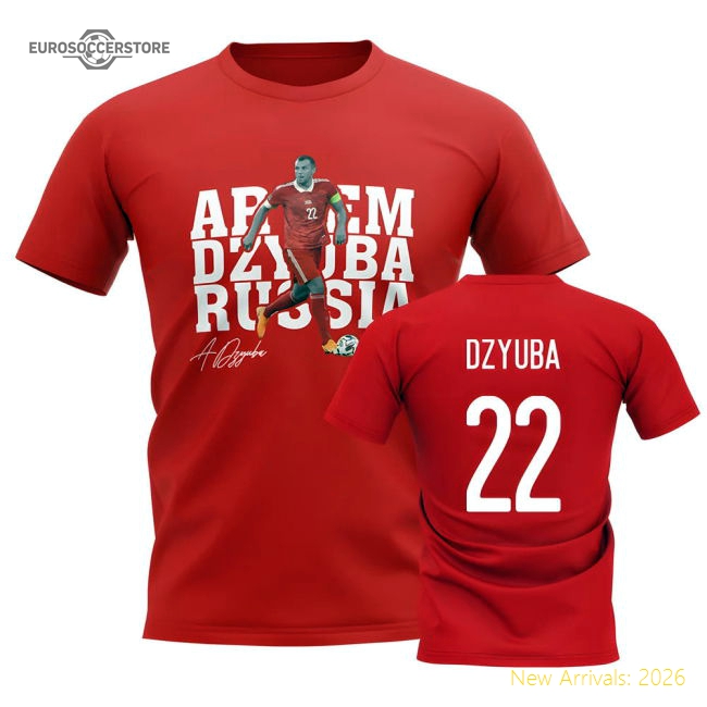 Artem Dzyuba Russia Player Tee (Red)-Vantage Point Soccer
