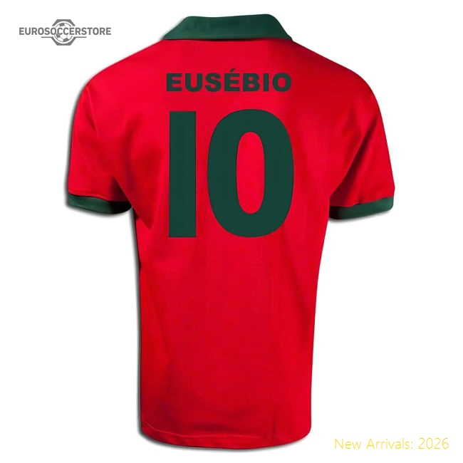 Portugal 1960s with Eusebio 10 Retro Football Shirt-Vantage Point Soccer