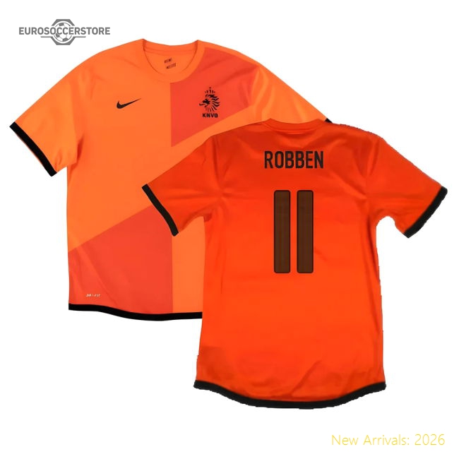 Holland 2012-13 Home Shirt ((Very Good) S) (Robben 11)-Football Jersey Hub
