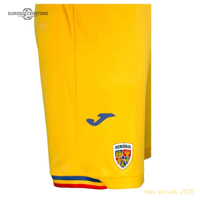 2024-2025 Romania Home Shorts (Yellow)-Vantage Point Soccer