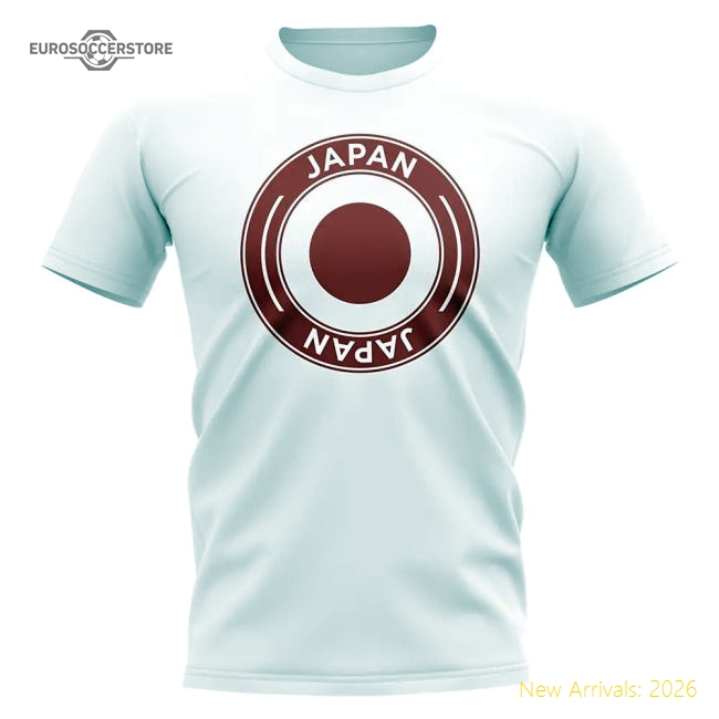Japan Football Badge T-Shirt (White)-Vantage Point Soccer