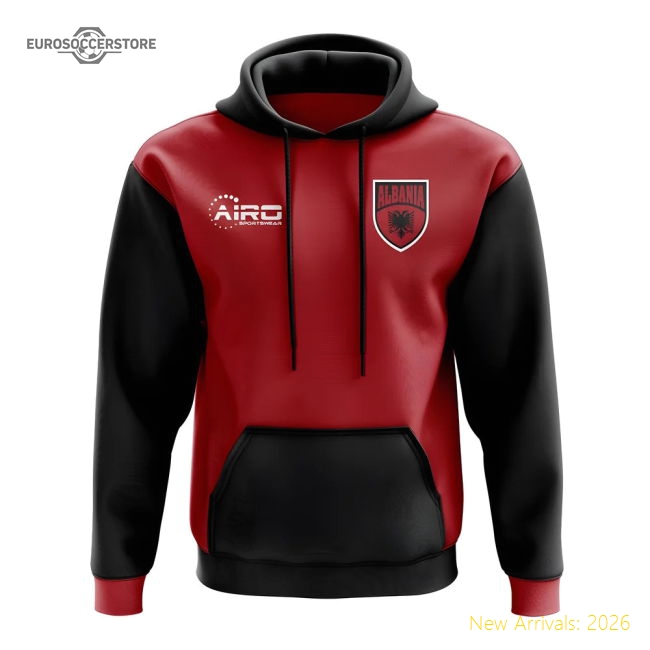 Albania Concept Country Football Hoody (Red)-Vantage Point Soccer