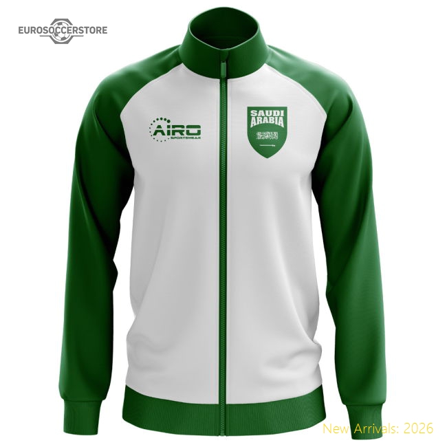 Saudi Arabia Concept Football Track Jacket (White)-Vantage Point Soccer