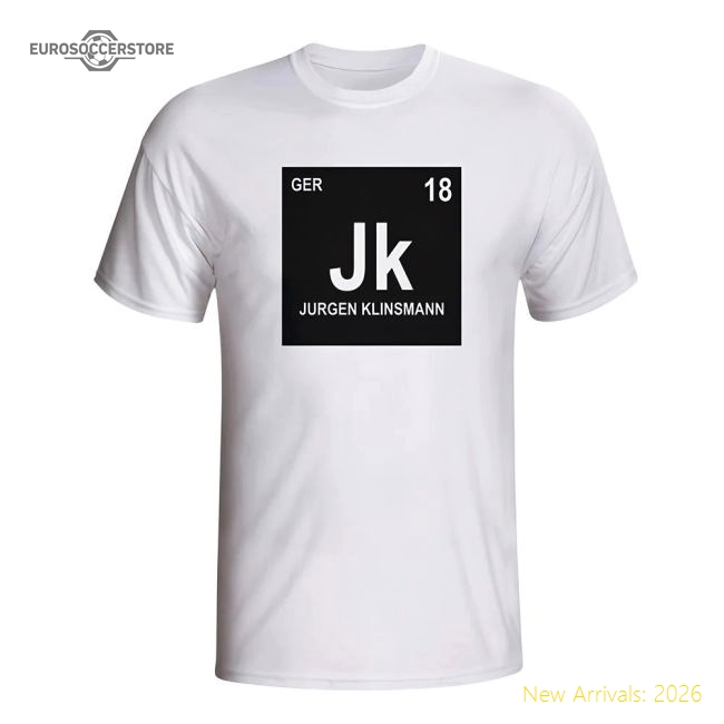Jurgen Klinsmann Germany Periodic Table T-shirt (white)-Vantage Point Soccer