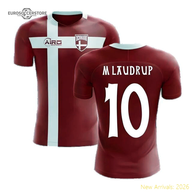 2025-2026 Denmark Flag Concept Football Shirt (M Laudrup 10)-Vantage Point Soccer
