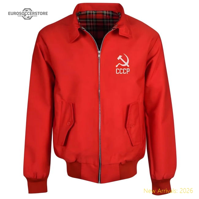 Soviet Union CCCP Red Harrington Jacket-Vantage Point Soccer