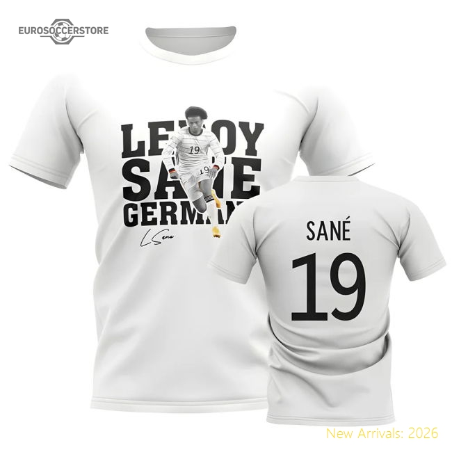 Leroy Sane Germany Player Tee (White)-Vantage Point Soccer