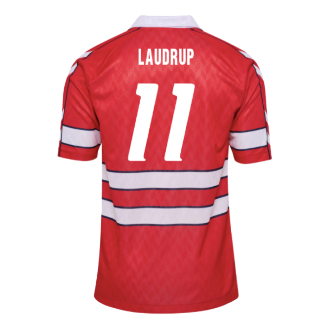 1988 Denmark Home Retro Shirt (Laudrup 11)-Vantage Point Soccer