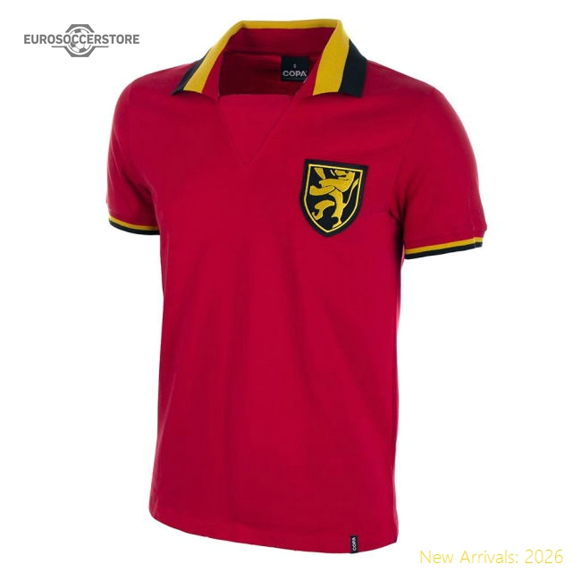 Belgium 1960's Short Sleeve Retro Football Shirt-Vantage Point Soccer