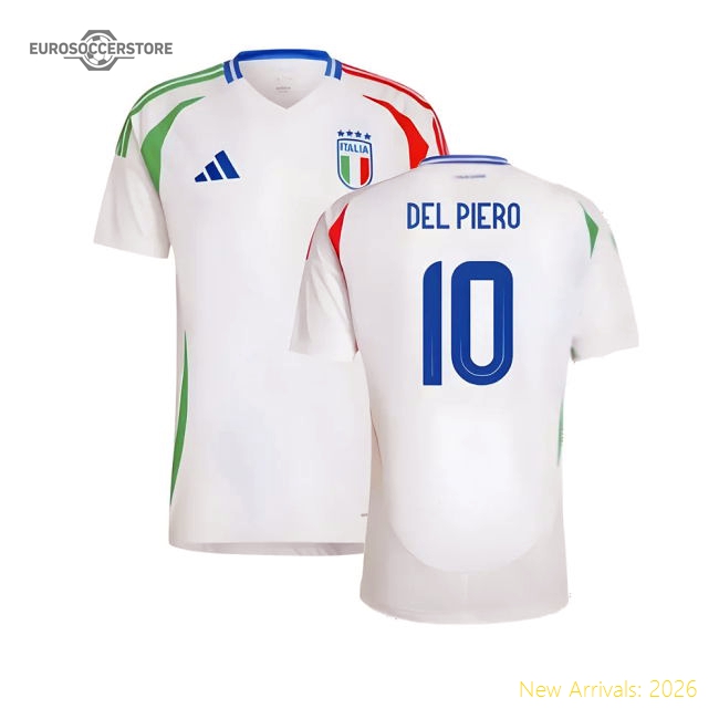 2024-2025 Italy Away Shirt (DEL PIERO 10)-Vantage Point Soccer