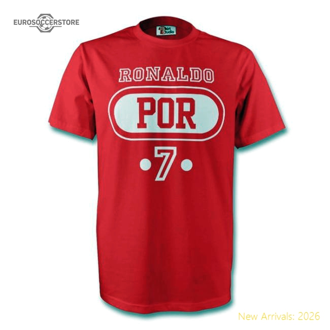 Cristiano Ronaldo Portugal Por T-shirt (red)-Vantage Point Soccer