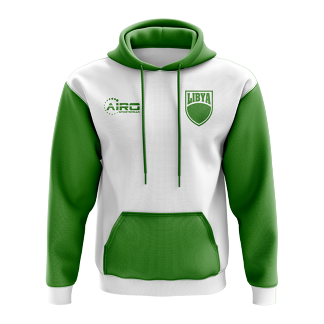 Libya Concept Country Football Hoody (White)-Vantage Point Soccer