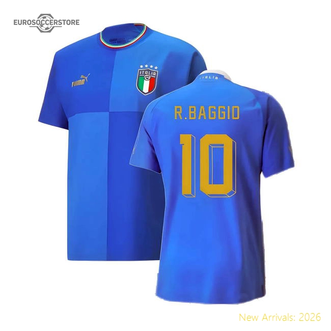 2022-2023 Italy Home Jersey Authentic with Packaging (R.BAGGIO 10)-Vantage Point Soccer