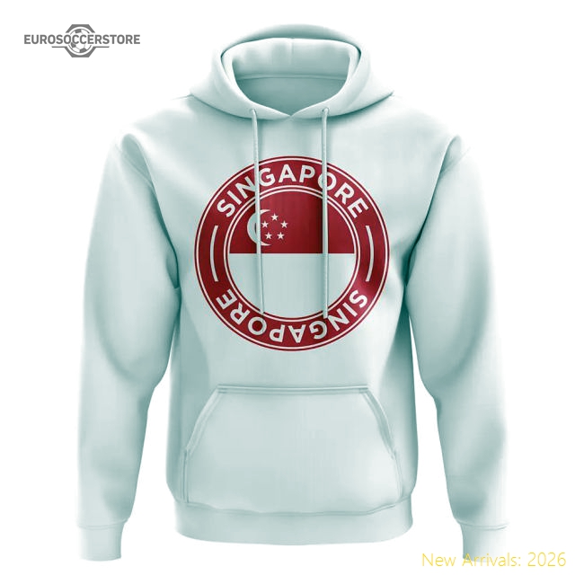 Singapore Football Badge Hoodie (White)-The Soccer Shirt Hub