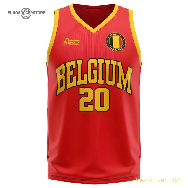 Belgium Home Concept Basketball Shirt - Baby-Vantage Point Soccer