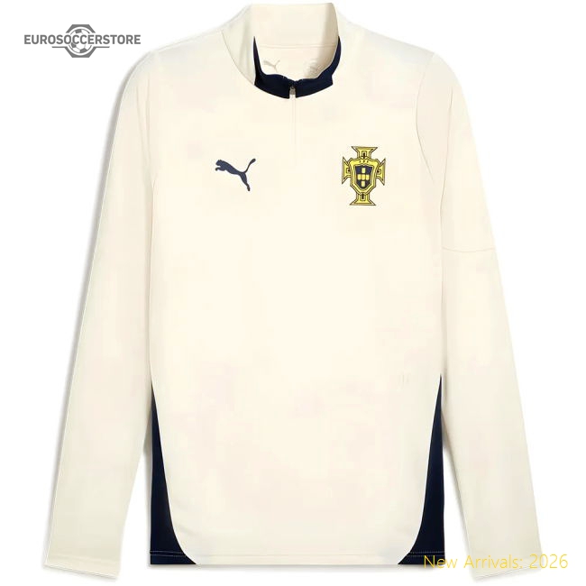 2025-2026 Portugal Training 1/4 Zip Top (Sugared Almond)-Vantage Point Soccer