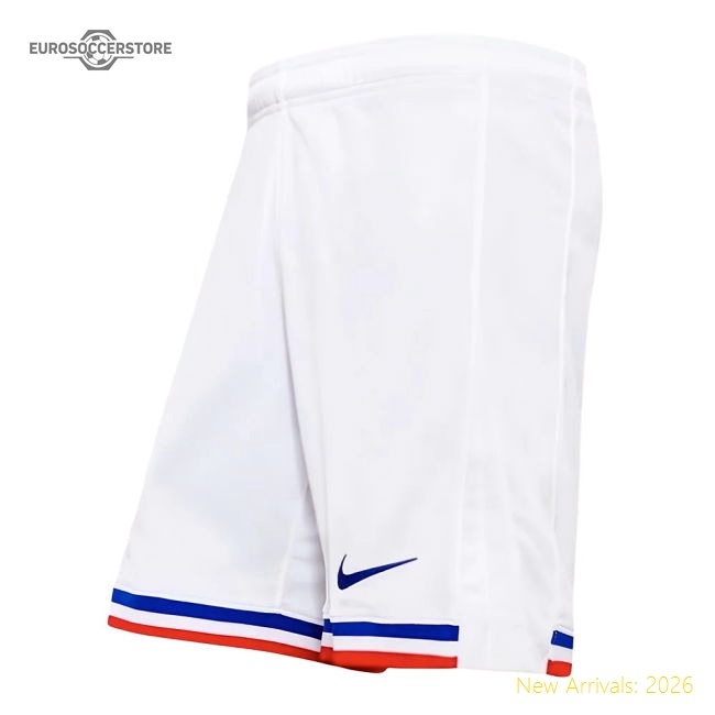 2024-2025 France Home Shorts (White) - Kids-Vantage Point Soccer