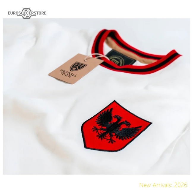 Albania Shqiponje White Retro Football Shirt-Vantage Point Soccer
