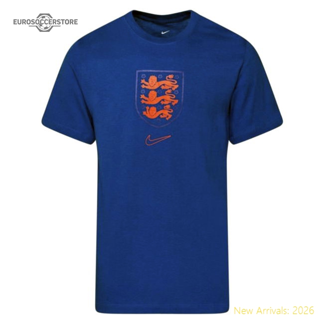 2020-2021 England Evergreen Crest Tee (Sport Royal) - Kids-Vantage Point Soccer