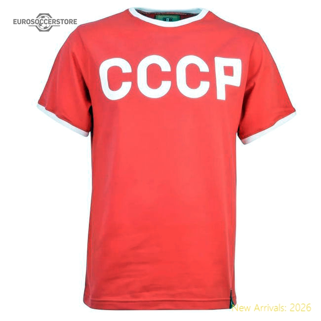 Soviet Union (CCCP) 12th Man T-Shirt - Red/White Ringer-Vantage Point Soccer
