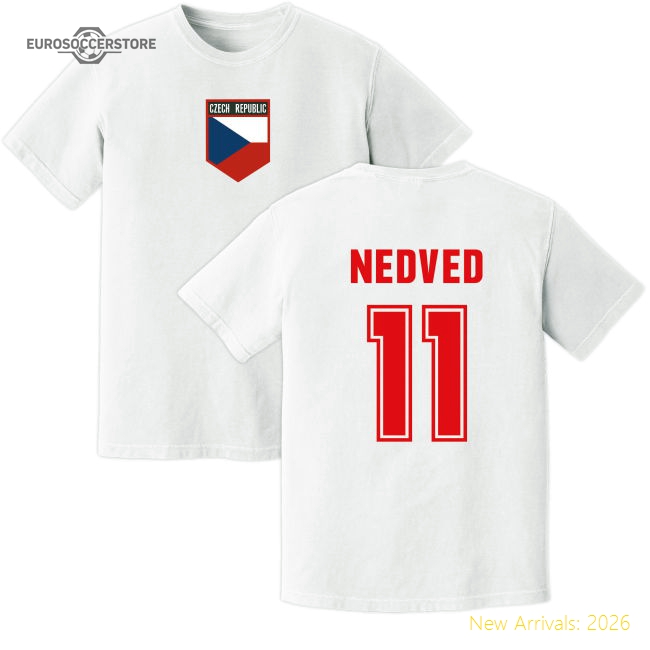 Nedved Czech Republic Training Jersey (White)-Vantage Point Soccer