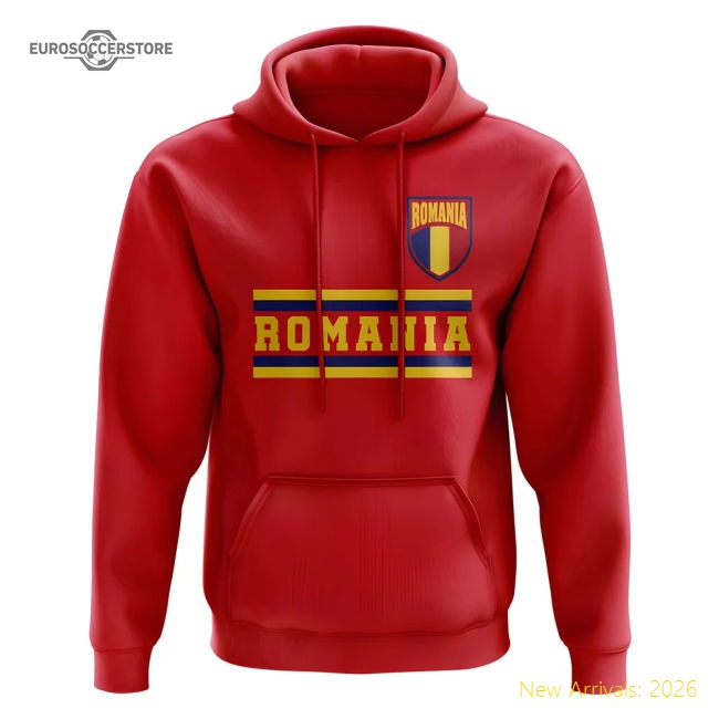 Romania Core Football Country Hoody (Red)-Vantage Point Soccer