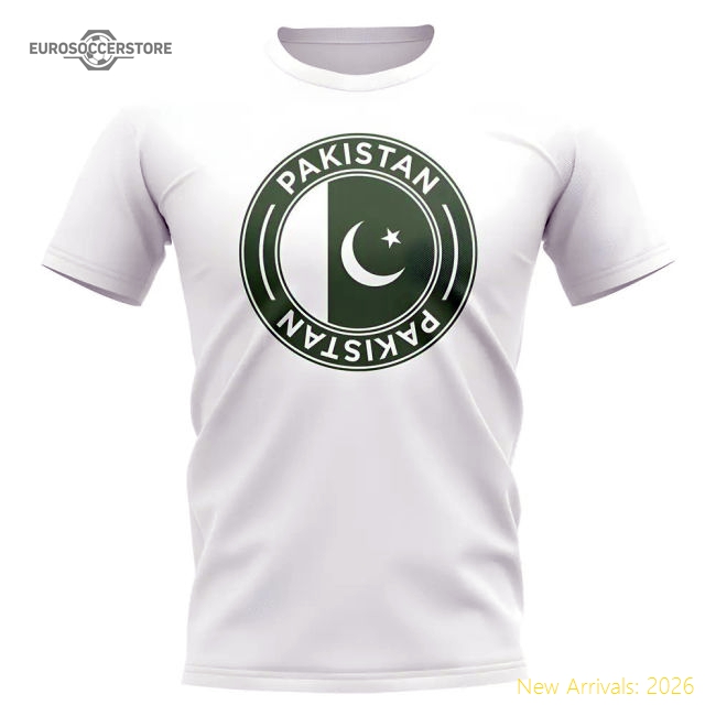 Pakistan Football Badge T-Shirt (White)-Vantage Point Soccer