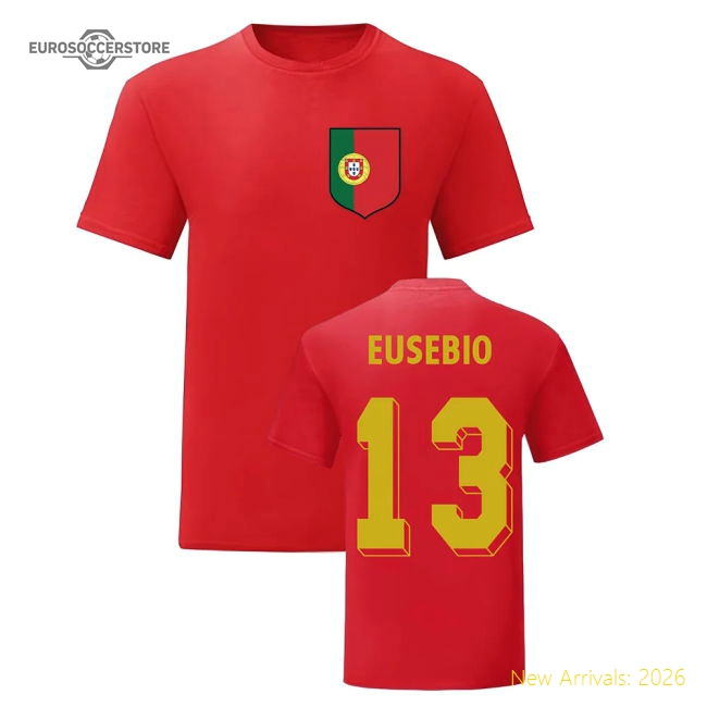 Eusebio Portugal National Hero Tee (Red)-Vantage Point Soccer