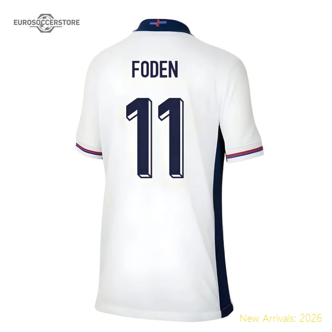 2024-2025 England Home Shirt (Kids) (Foden 11)-Vantage Point Soccer