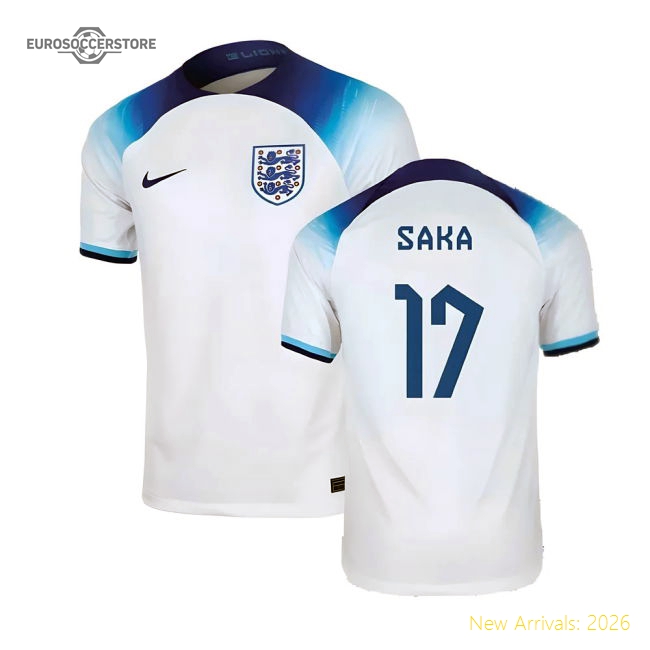 2022-2023 England Home Shirt (Saka 17)-Football Shirts Shop