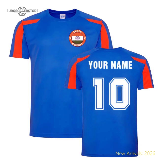 Your Name India Cricket Sports Training Jersey (Blue)-Vantage Point Soccer
